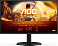 Monitor AOC G4 25G42E, 24.5", Full HD 180Hz, i zi e kuqe