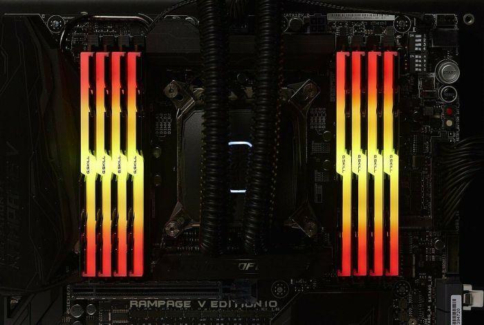 Memorie G.Skill Trident Z RGB, DDR4, 64 GB, 3600 MHz, CL18, F4-3600C18Q-64GTZR