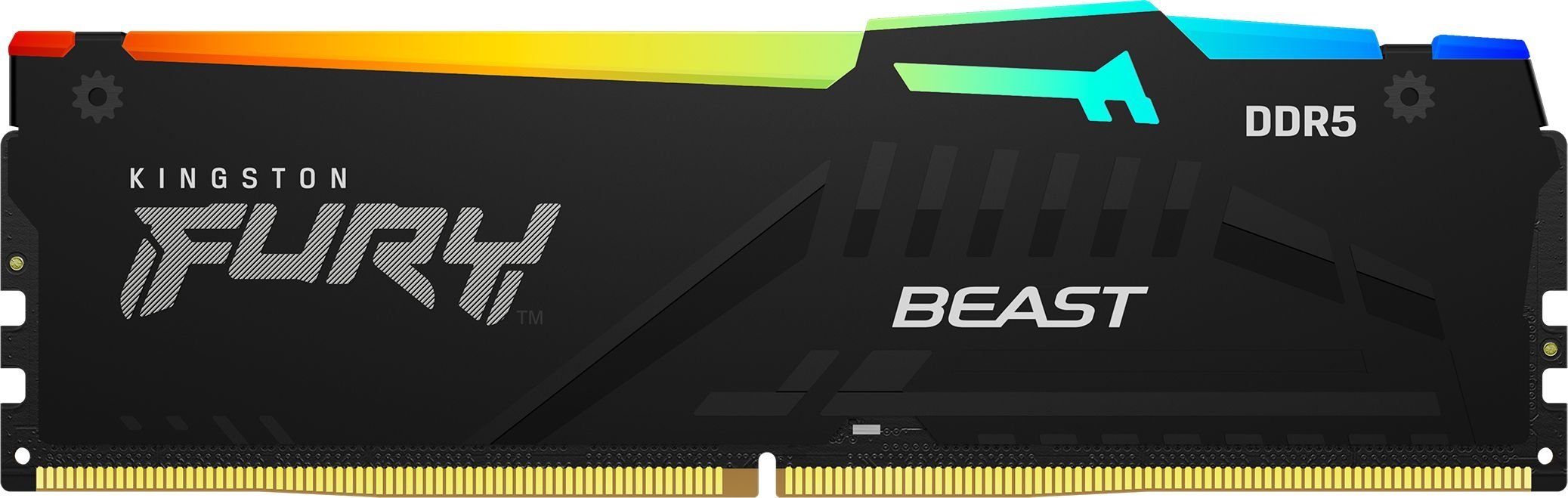 Memorie RAM Kingston Fury Beast RGB DDR5, 16GB, 5600MHz, e zezë
