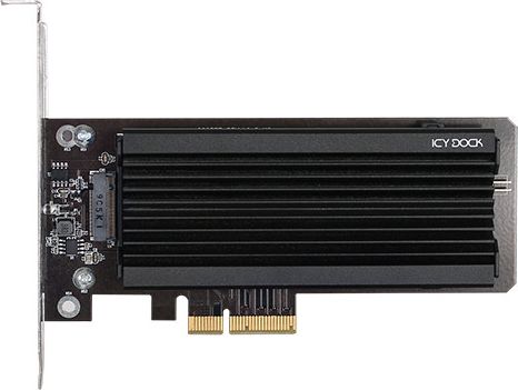 Adapter PCIe Icy Dock EZConvert Ex Pro MB987M2P-1B, PCIe 3.0 x4, për SSD M.2 NVMe, i zi