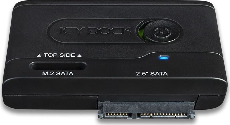 Kuti eksterne për disk Icydock EZ Adapter MB031U-1SMB, 2.5" SATA dhe M.2 SATA, USB-C 3.2 Gen 1, e zezë