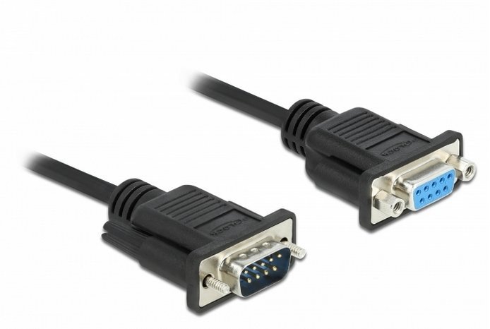 Kabllo seriale Delock RS-232 D-Sub9, mashkull–femër, 5 m, e zezë