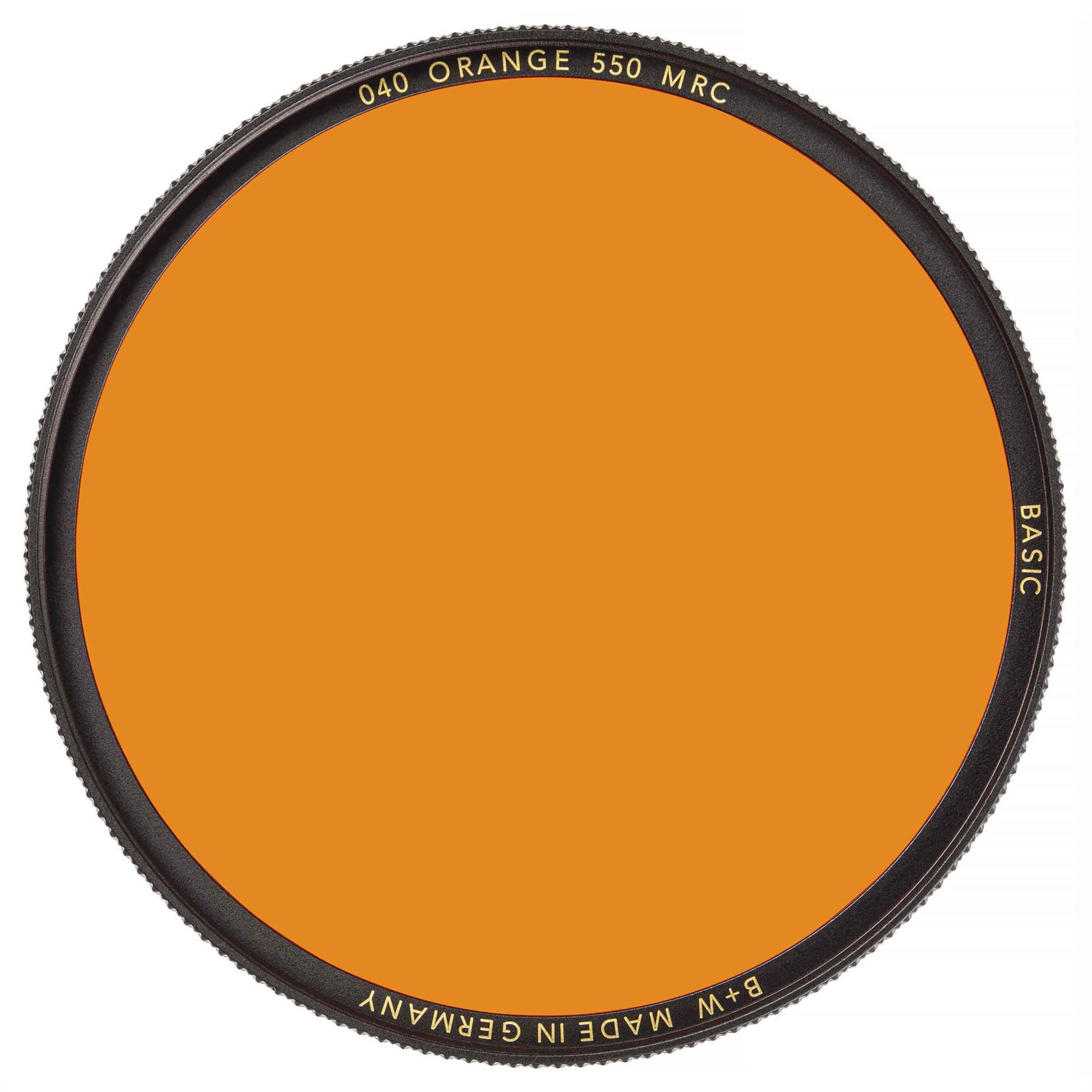 Filter fotografik B+W Basic 040M MRC Orange 550, 55mm, portokalli
