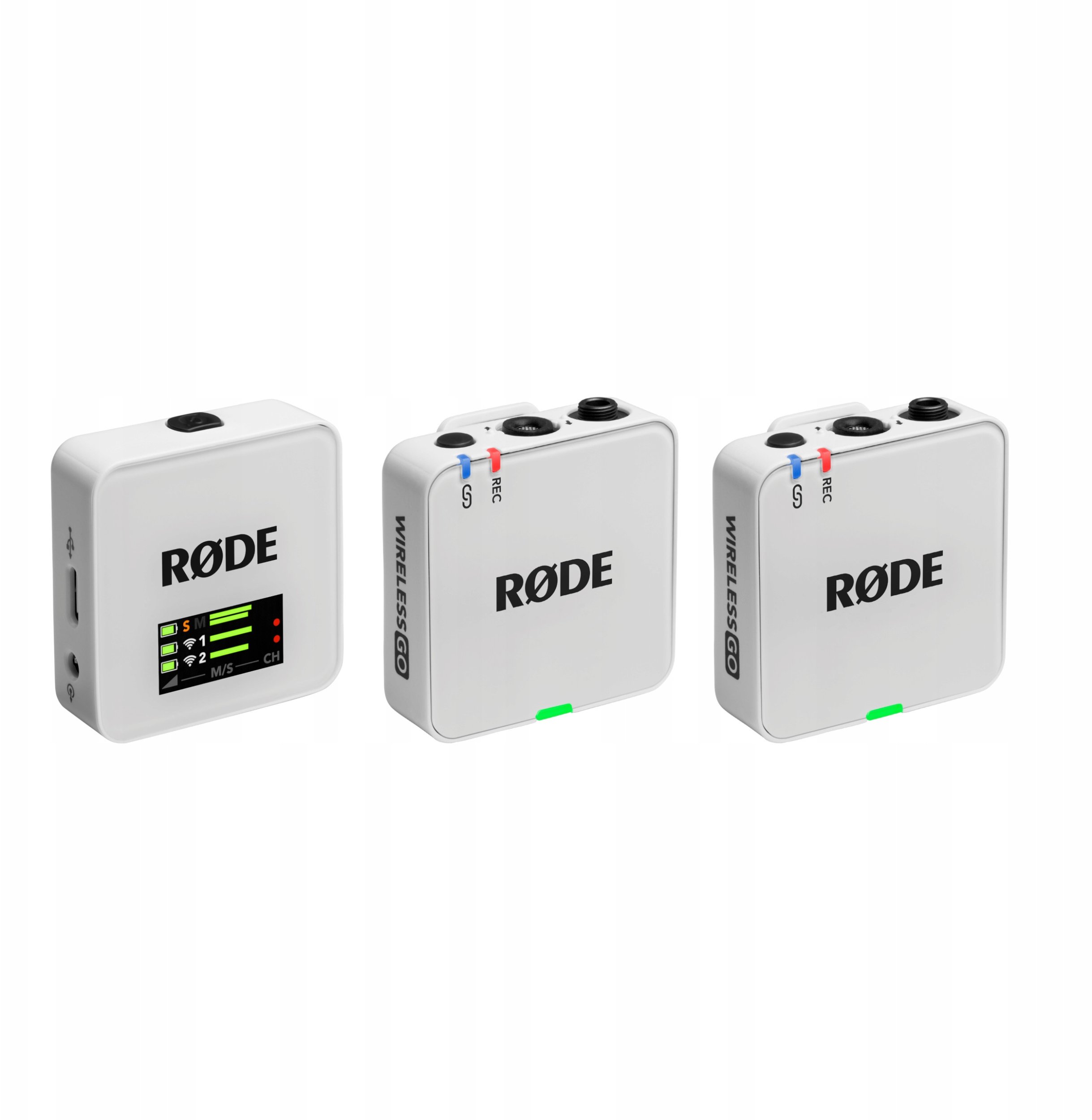 Sistem mikrofonash pa tela Rode Wireless GO Gen 3, 2.4 GHz, regjistrim 32 bit, i bardhë
