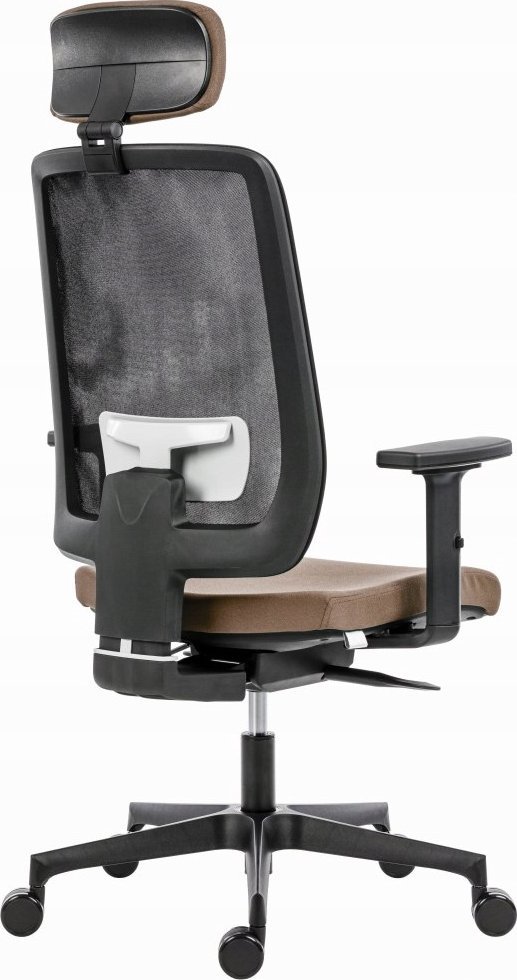 Karrige zyre Powerton Lucie, ergonomike, me krahë, bezhë