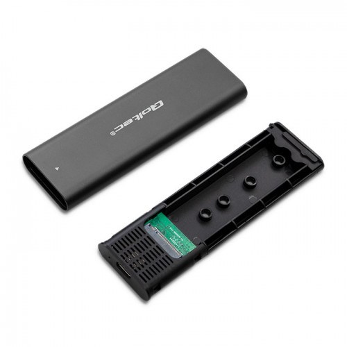 Kuti eksterne për SSD M.2 Qoltec, SATA NVMe, USB Type C, 10 Gb/s, alumini