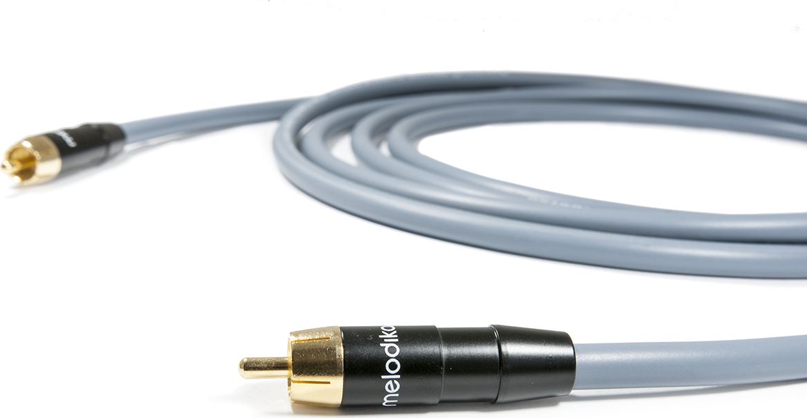 Kabllo audio Melodika RCA në RCA, 1.5m, gri