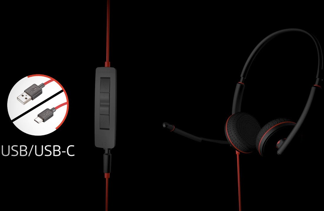 Kufje Poly Blackwire C3210, on ear, USB C, e zezë