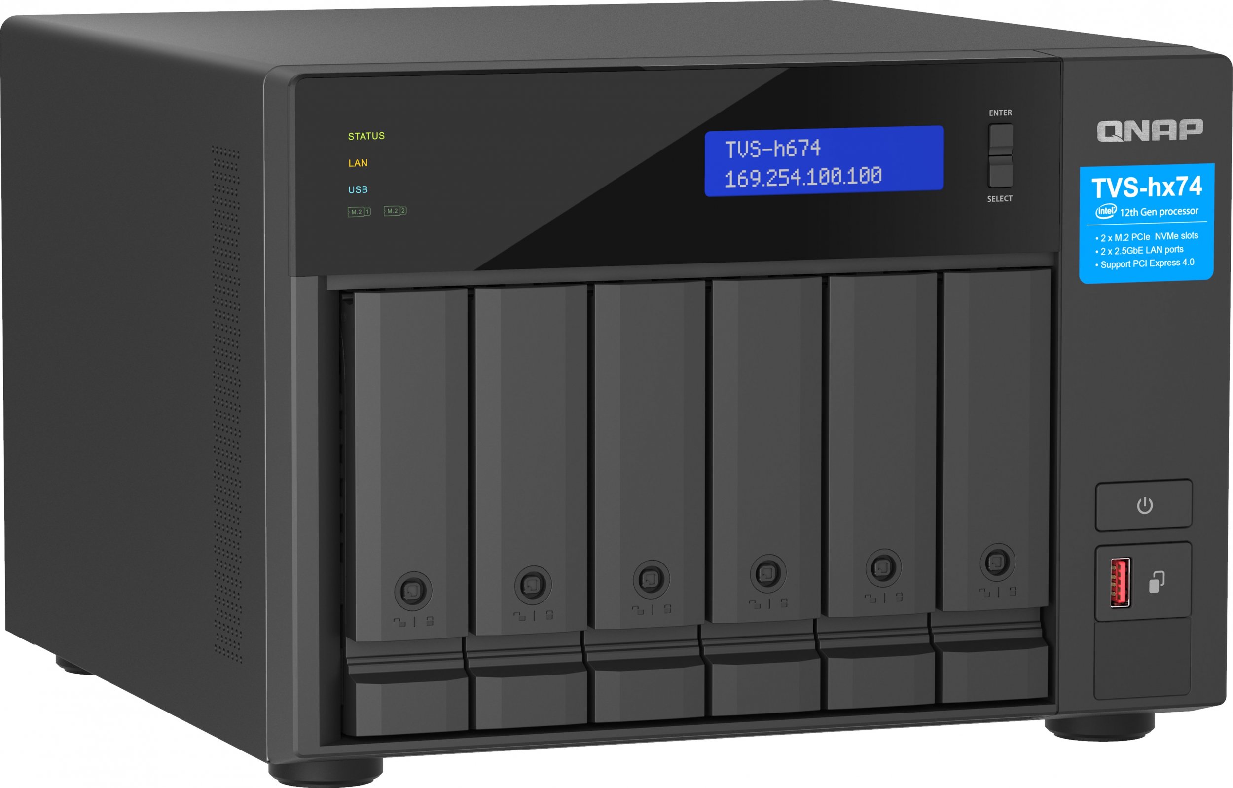 Server NAS QNAP TVS-h674T-i5-32G, Intel Core i5, 32GB RAM, gri
