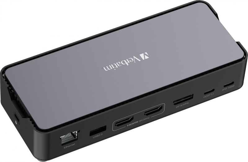 Docking station Verbatim CDS-15, 15 porta, USB-C 3.2, i zi gri