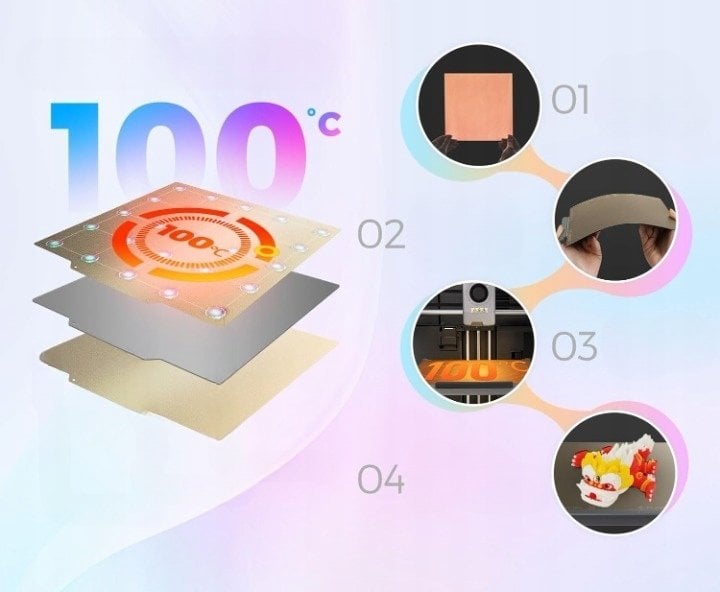 Printer 3D Flashforge AD5X, volum 220 x 220 x 220mm, ekran 4.3", i zi