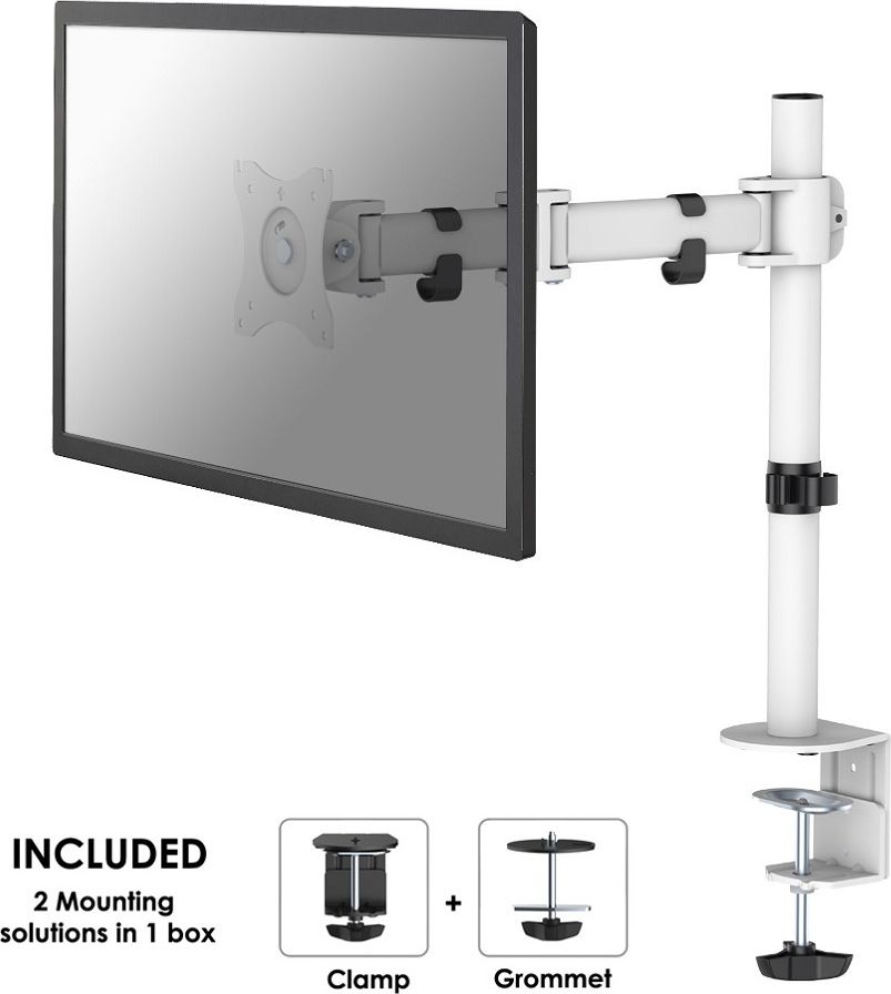 Ракo држач за монитор Neomounts NM-D135WHITE, 10"-30", бел