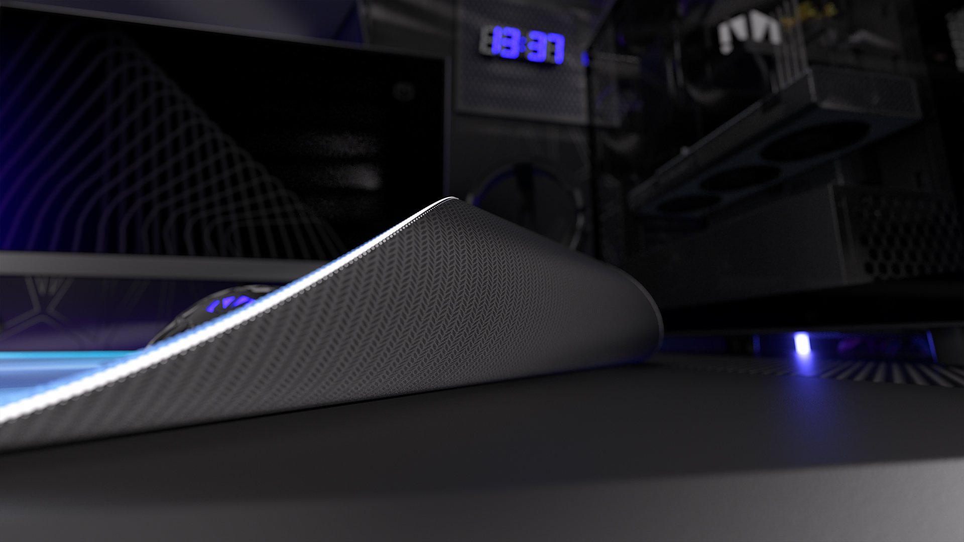 Mousepad gaming Endorfy Crystal Blue XL, 900x400 mm, i zi blu