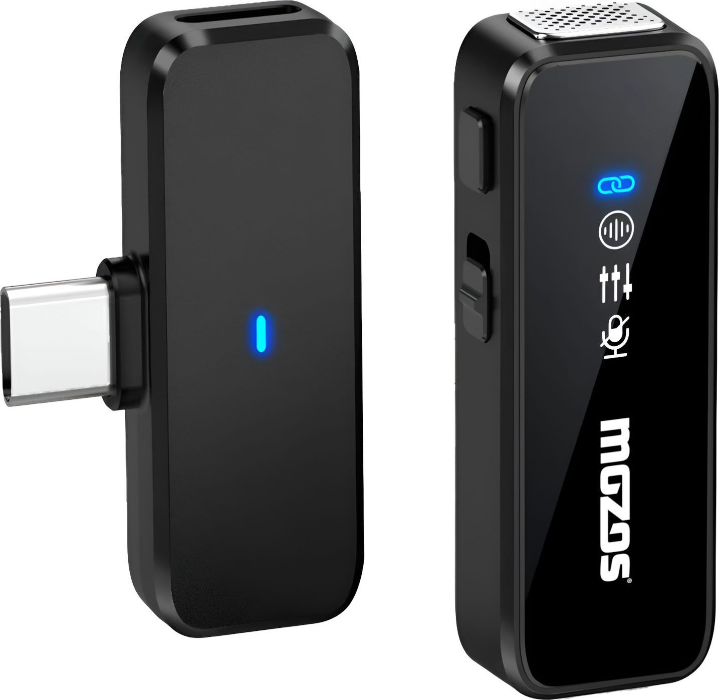 Mikrofon lavalier Mozos MX2-SINGLE, wireless 2.4 GHz, USB-C, i zi