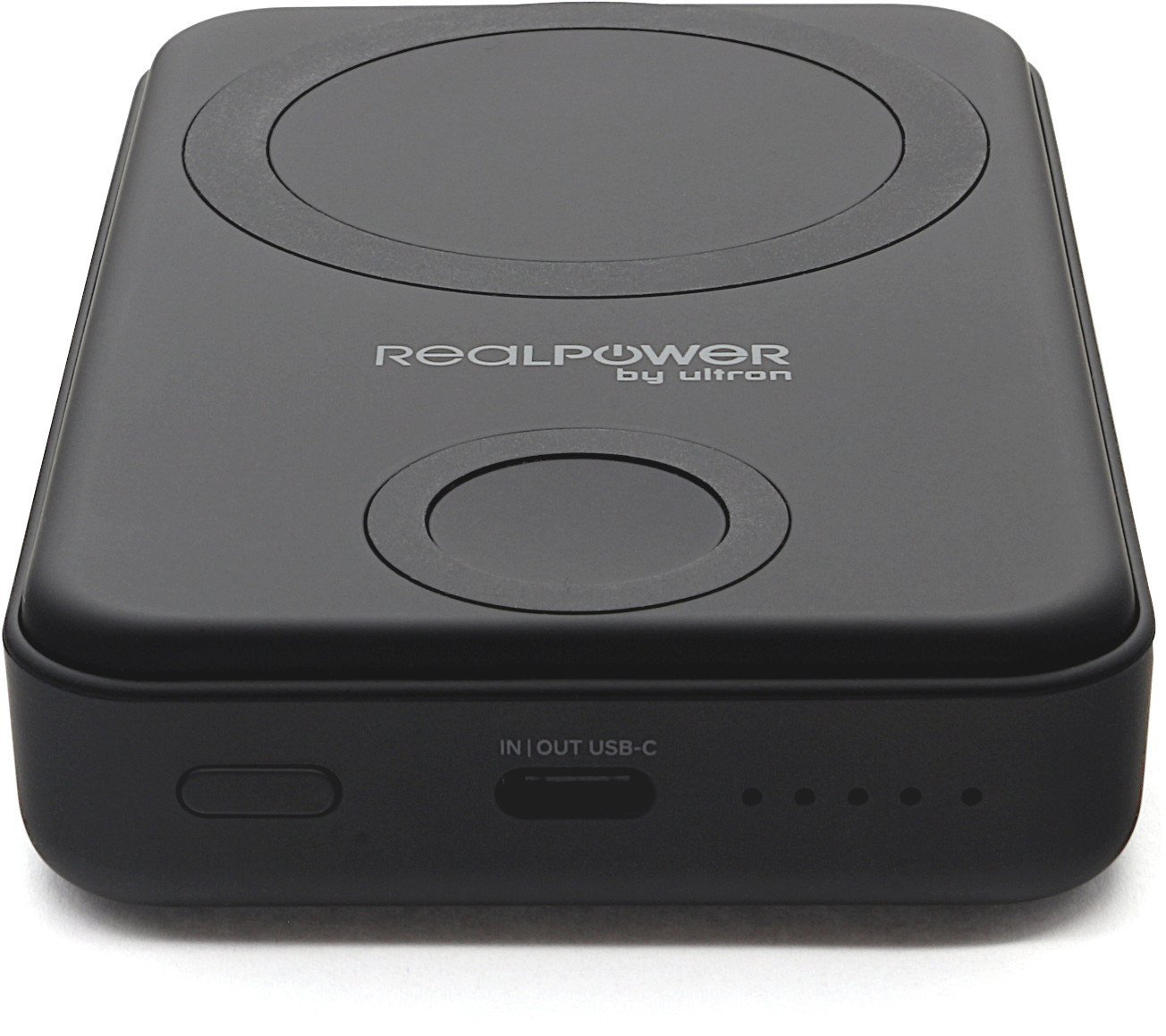 Power bank RealPower PB-10000 MAG Watch, 10000mAh, karikim i shpejtë, e zezë