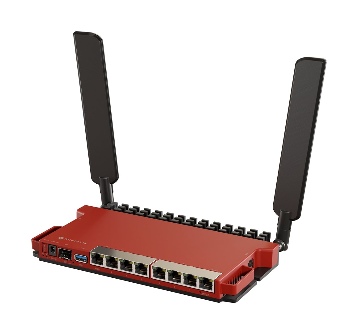 Router MikroTik L009 L009UIGS-2HAXD-IN, 8x Gigabit, WiFi 6, i kuq