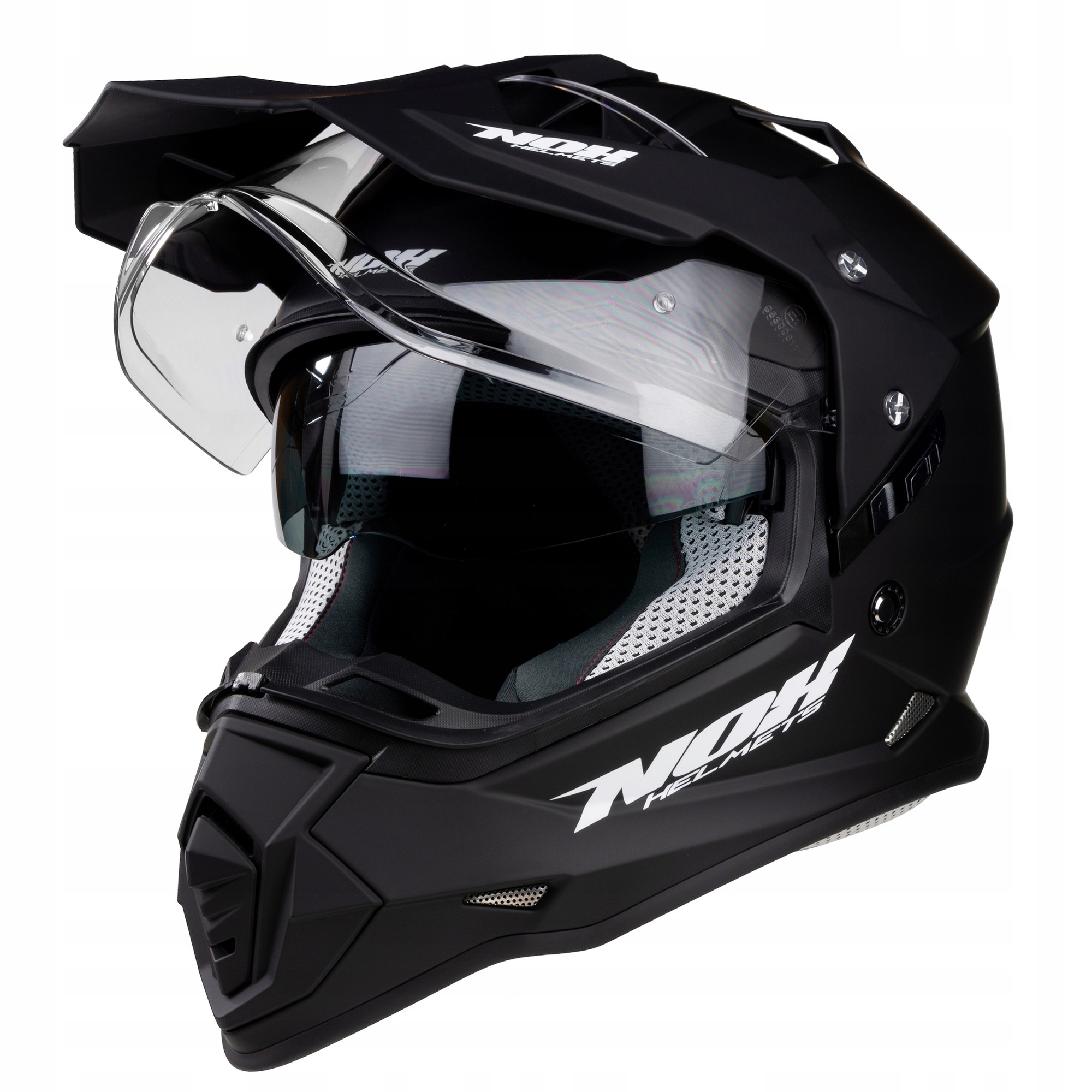Helmetë motocross Nox N312, polikarbonat, ventilim i avancuar, e zezë