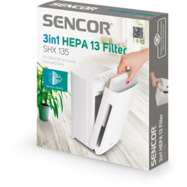 Filtër Hepa Sencor SHX 135 për SHA 6400WH, 198 x 221 x 30 mm