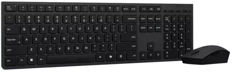 Set tastierë dhe mi Lenovo Professional Wireless Rechargeable, layout estonisht, Bluetooth, i zi