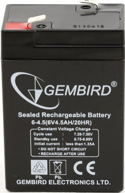 Bateri Gembird Gel 6V/4.5Ah 