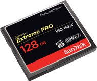 Kartë memorie SanDisk Extreme Pro CompactFlash, 128GB, 4K, e zezë