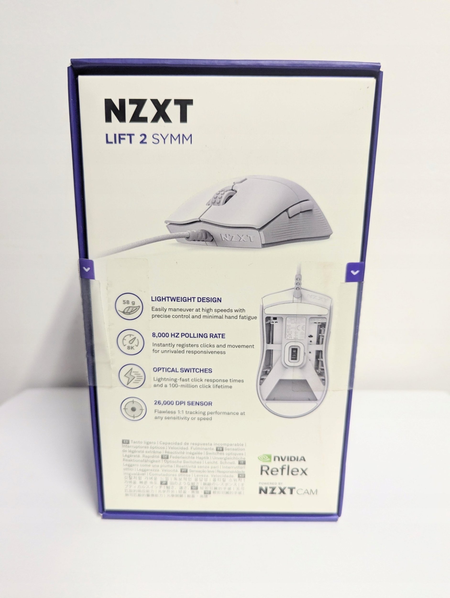 Maus gaming NZXT Lift 2 Symm, 26000 DPI, me kabllo USB, i zi