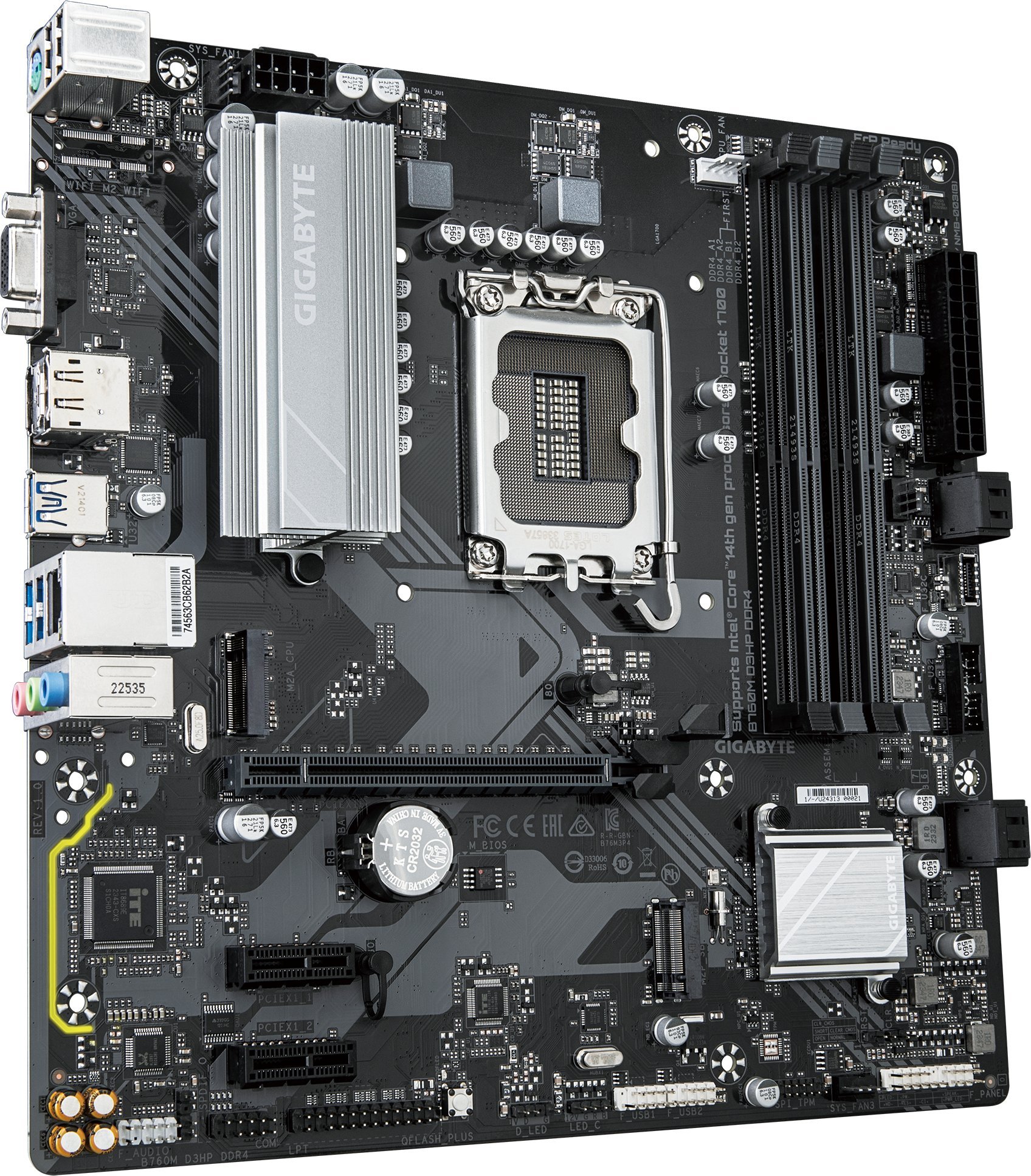 Pllakë amë GIGABYTE B760M D3HP, LGA1700, 4x DDR4, mATX