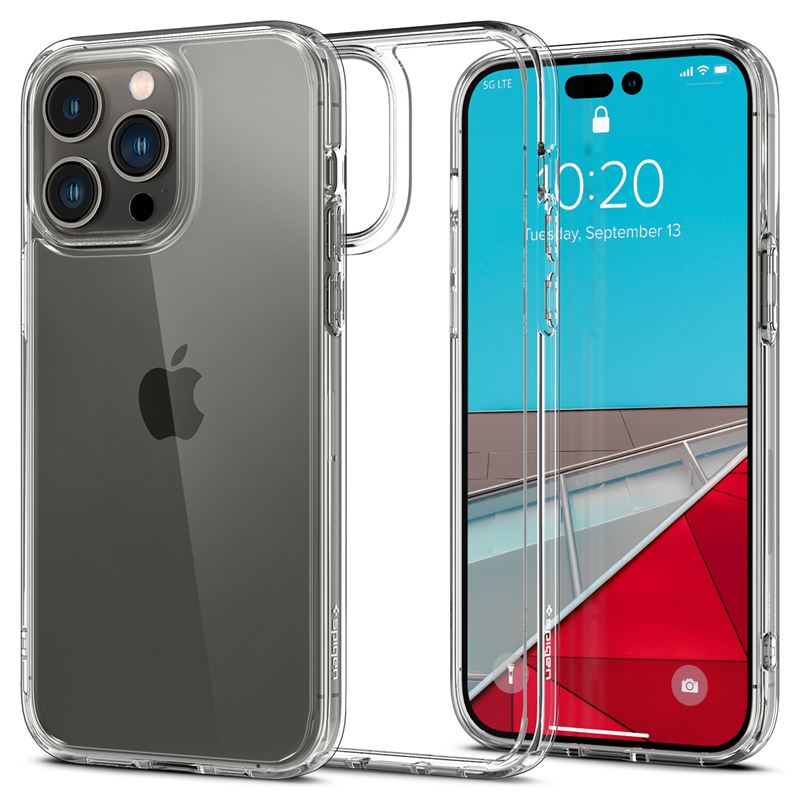 Mbështjellës për iPhone 14 Pro Max Spigen Ultra Hybrid, transparent