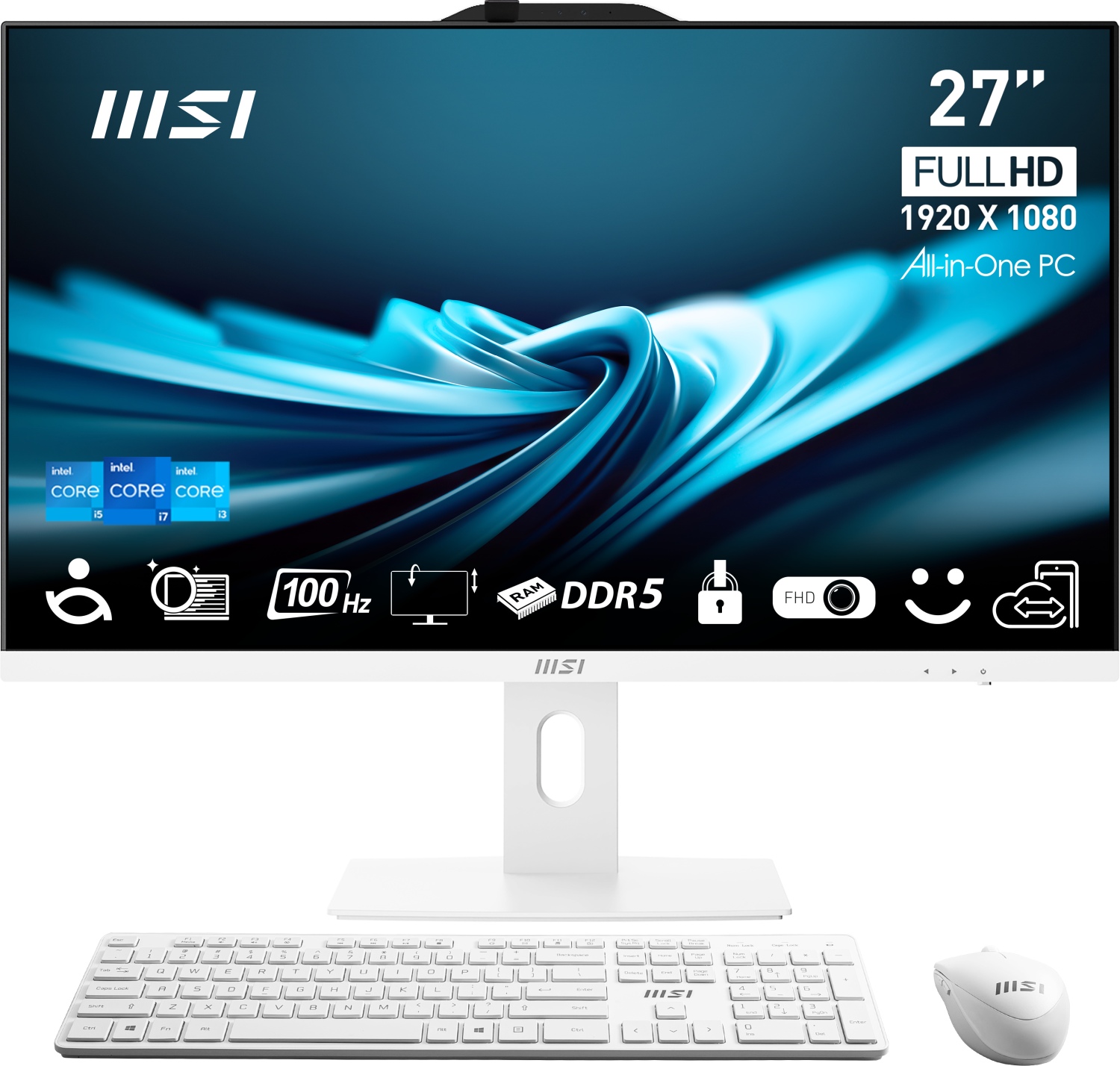 Kompjuter All-in-One MSI FOR AP272P 14M, 27", Intel Core i7-14700, 100Hz, i bardhë
