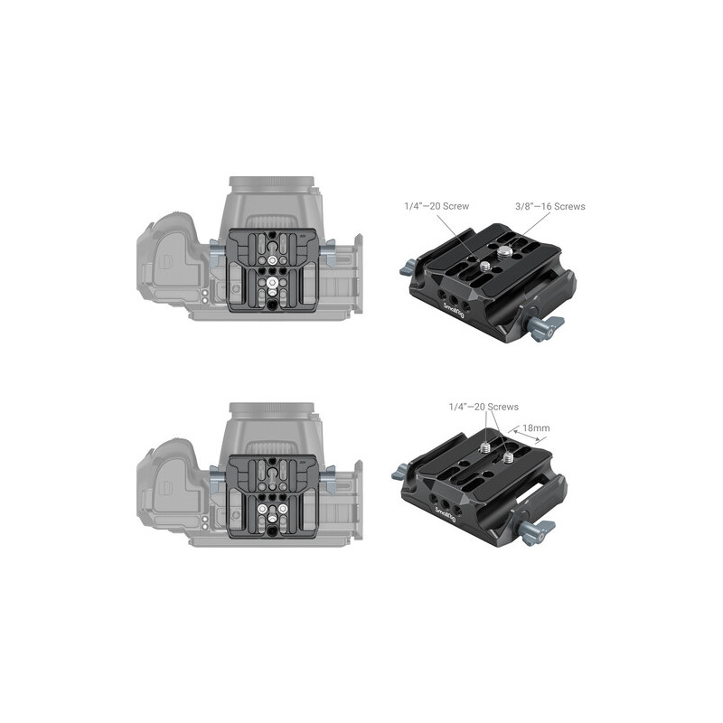 SmallRig Baza universale LWS me mbajtës dyfishtë 15mm