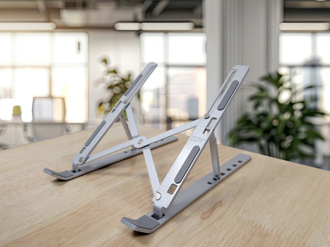 Mbajtëse për laptop ZOY ZLS02, e argjendtë