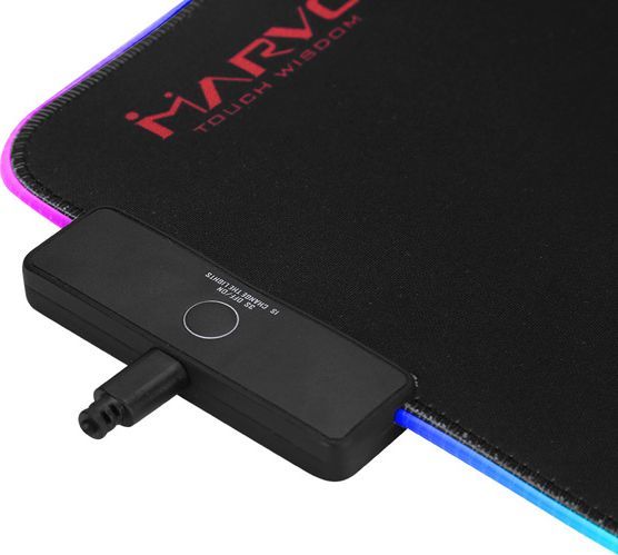 Mauspad Marvo MG08 RGB, M, i kuq
