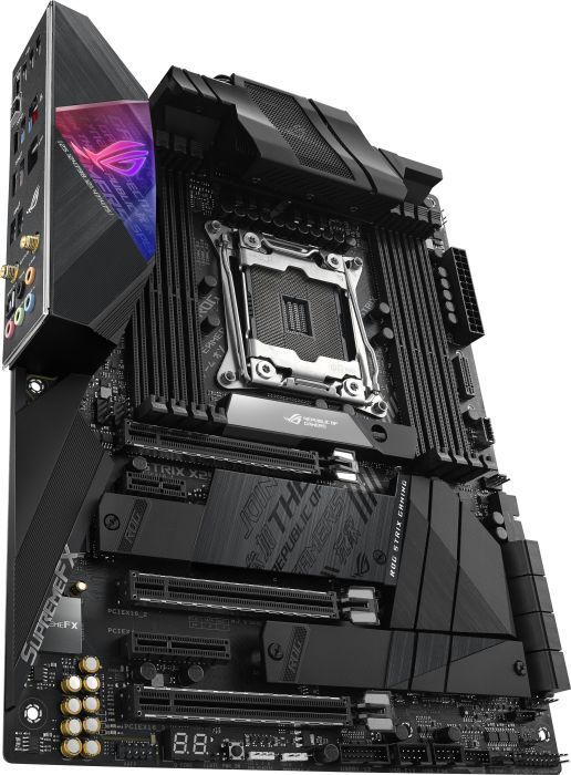 Pllakë amë ASUS ROG STRIX X299-E GAMING II, Intel X299, Socket 2066, 8 slota, Bluetooth, Wi-Fi 5, ATX
