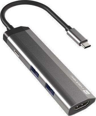 Dock USB C Natec Fowler Slim NMP 1984, HDMI 4K, 2x USB 3.0, gri