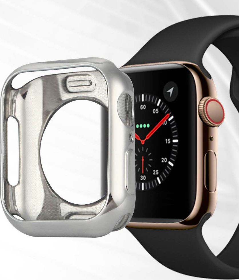 Kësja mbrojtëse Dux Ducis për Apple Watch 44mm, silikon, set 2 copë, rozë dhe transparente