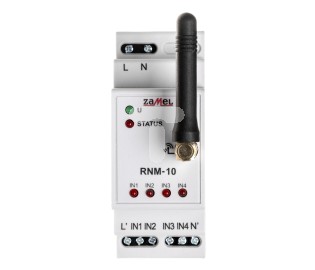 Transmetues radio modular Zamel RNM-10, 4 kanale, për shinë TH 35
