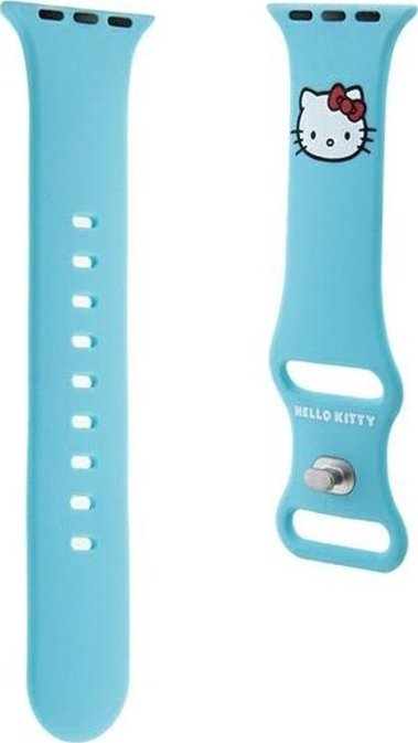 Rrip ore Hello Kitty Silicone Kitty Head, për Apple Watch 38 40 41mm, silikon, blu