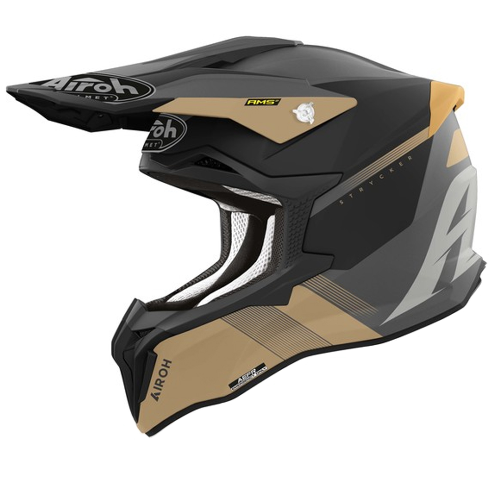 Helmetë motokrosi Airoh Strycker Blazer, madhësia XL, ari