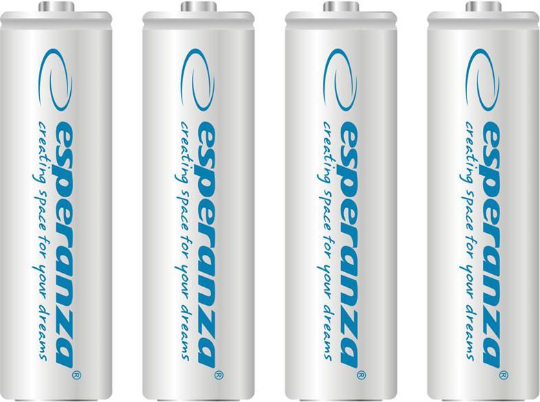 Bateri të rikarikueshme Esperanza AA R6, 2000mAh, Ni MH, të bardha