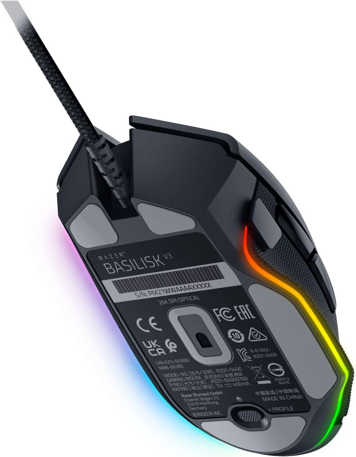Maus gaming Razer Basilisk V3, 26000DPI 11D, i zi