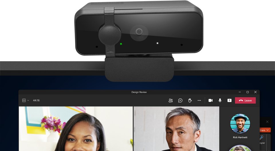 Webcam Lenovo 310 FHD, 2.07MP, mikrofon stereo, e zezë
