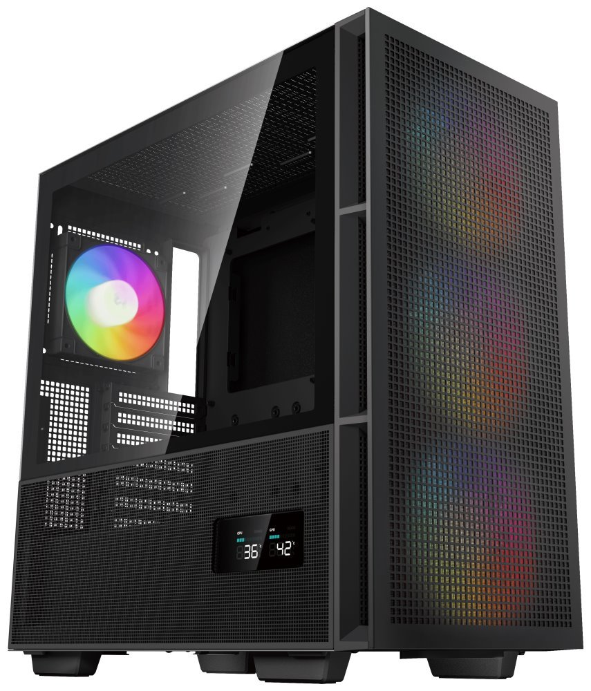 Kasë Deepcool CH560 Digital / MidT, e zezë