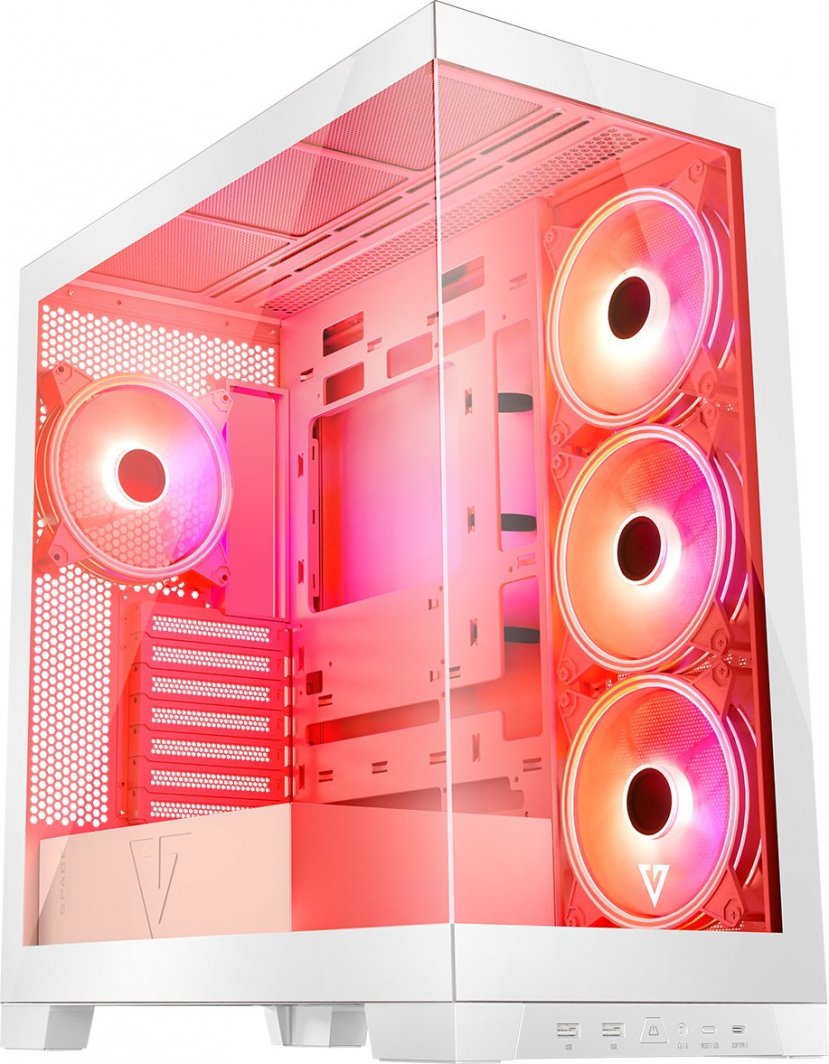 Kasë Modecom Volcano Space Apex ARGB, e bardhë, Midi Tower