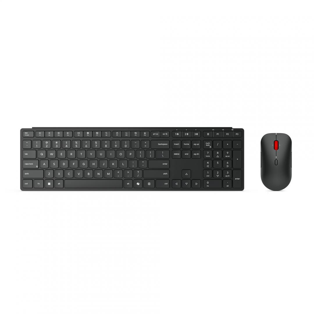 Kombo tastierë dhe mi Lenovo Wireless Multi-Mode Pro 6000, US English, me marrës USB, i zi