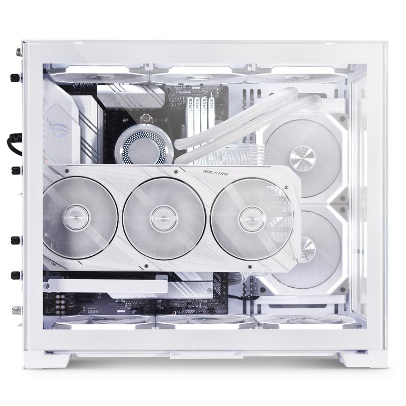 Kasa PC Lian Li O11 Dynamic Mini Snow Edition, ATX Micro ATX Mini ITX, xham i temperuar, e bardhë