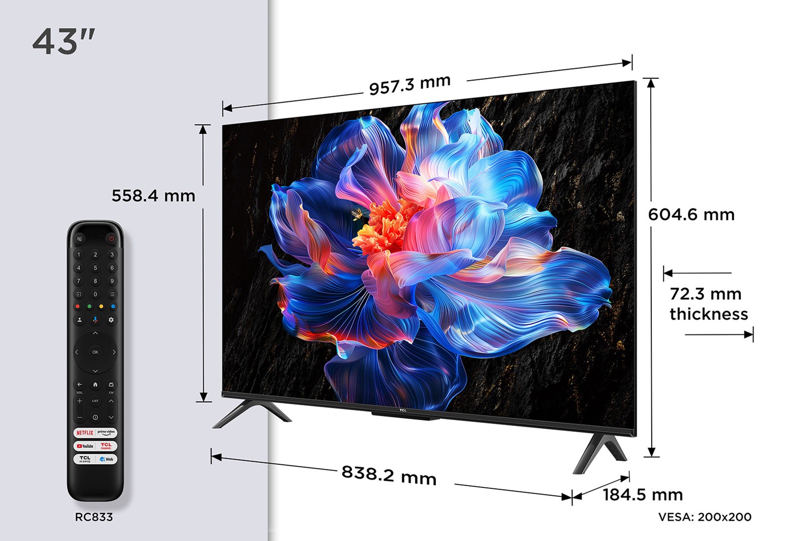 Televizor TCL 43V6C, 43", 4K Ultra HD, Smart Google TV, i zi