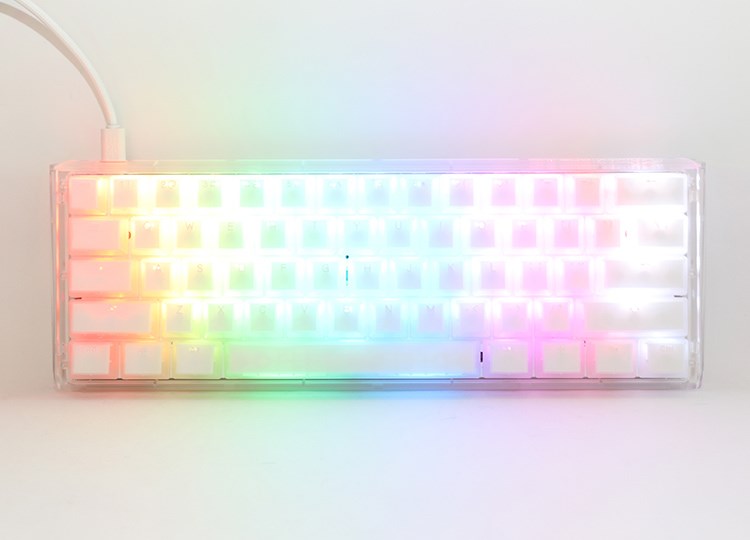 Tastierë lojërash Ducky One 3 Aura White Mini, MX-Red, e bardhë