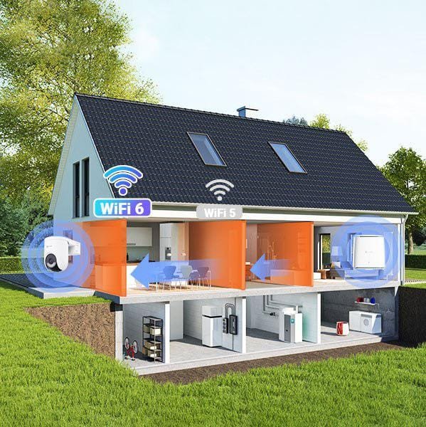 Kamerë sigurie IP Ezviz HB8c Lite, 4MP 2K, Wi Fi, e bardhë