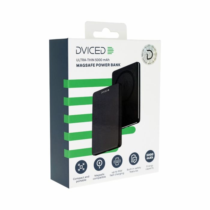 Dviced Ultrathin MagSafe Power Bank 5000mAh, Black