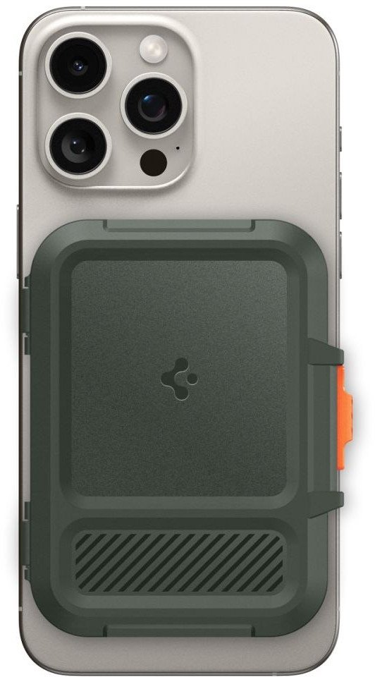 Portofol MagSafe Spigen Lock Fit për iPhone, me magnet, military green